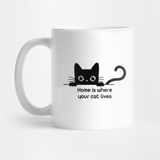 Home is where your cat lives Mug